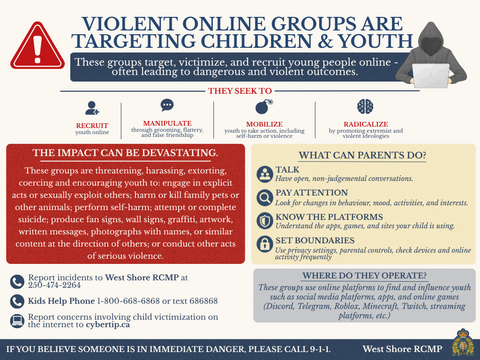 Violent online groups information sheet.